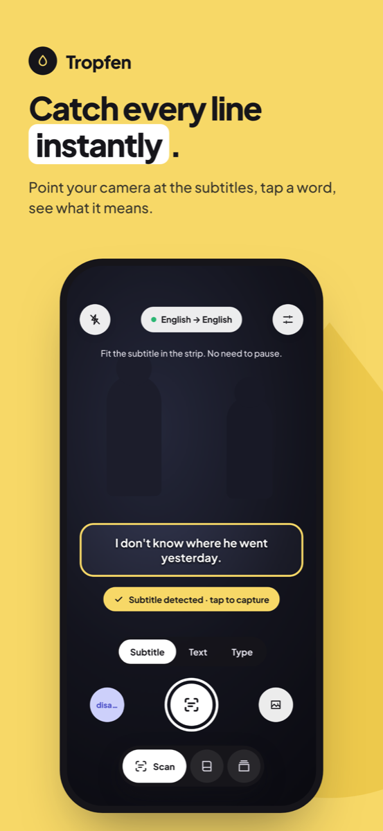 Tropfen App Screenshot