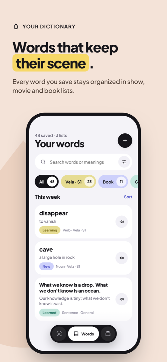 Organized Word Lists